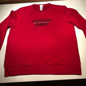 Calvin Klein Red Vintage Sweater Pullover